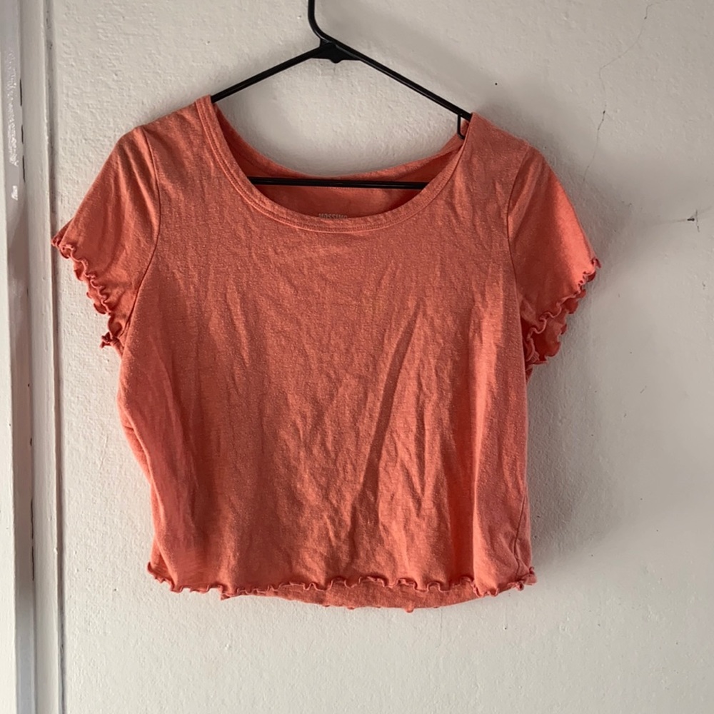 Crop Peach T- Shirt